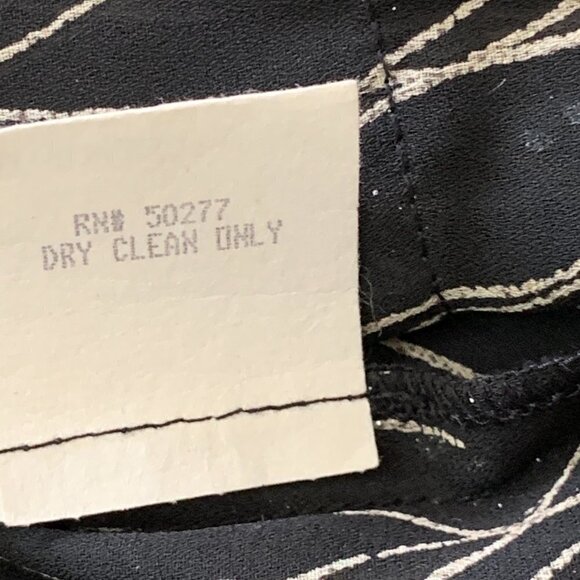 VTG Carole Little Sz 14 Button Front Tunic Blouse Black Silver Metallic #229J - Picture 8 of 8